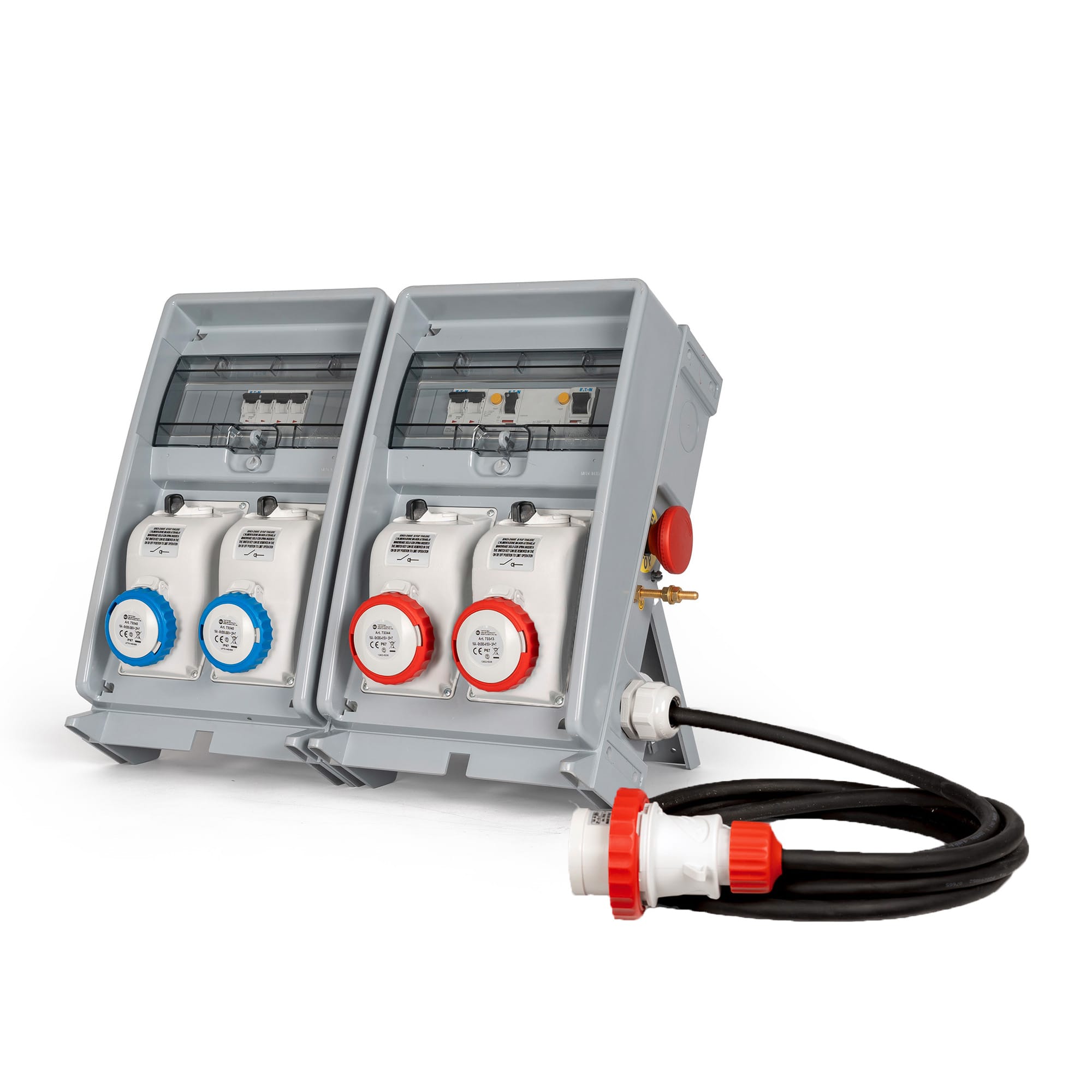 FANTON - Quadro ULISSE 500 ASC IP65 4 prese CEE, 2 protezioni, con cavo 2m e emergenza, 9kW