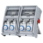 FANTON - Quadro ULISSE 500 ASC IP65 4 prese CEE, 2 protezioni, con morsettiera e emergenza, 6kW