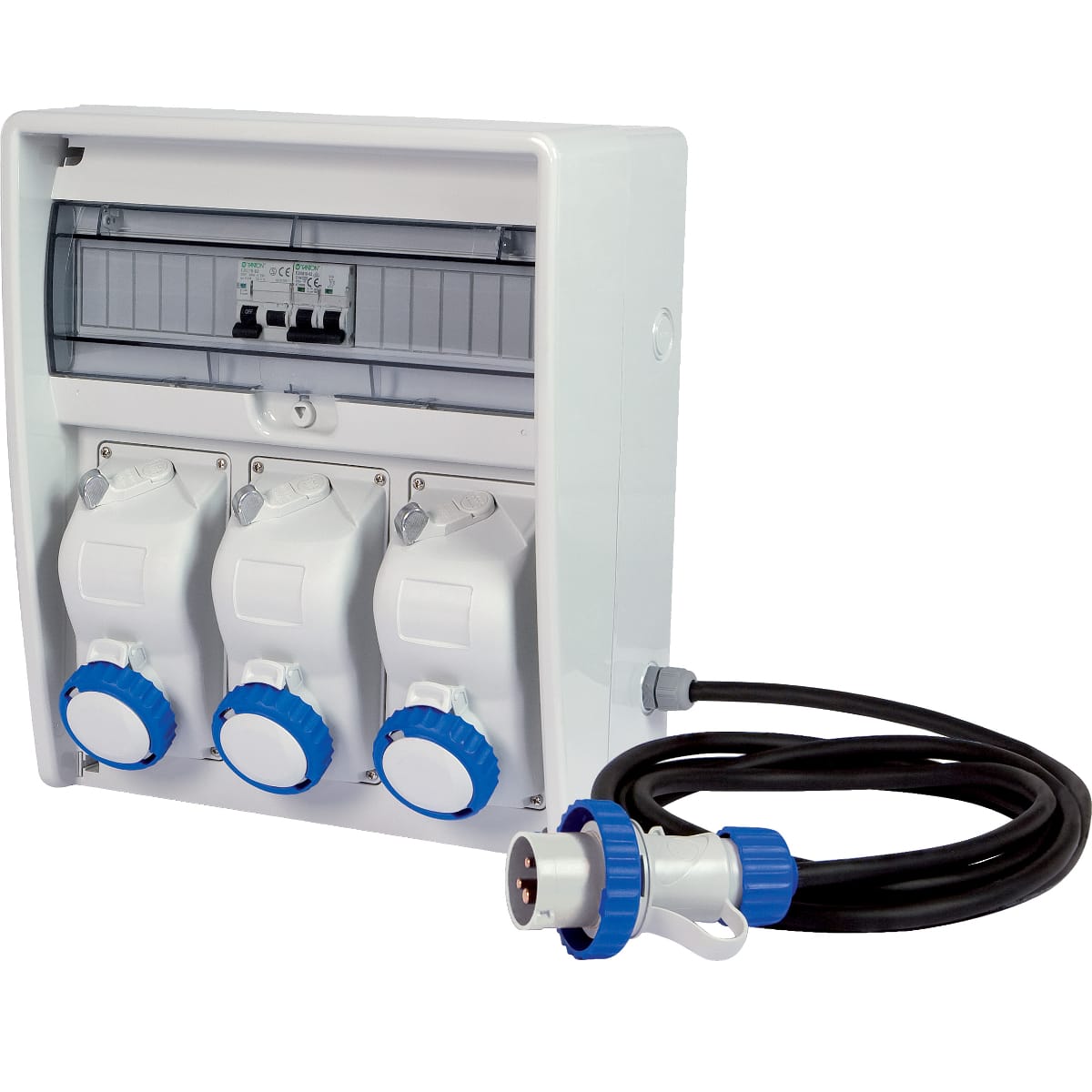 FANTON - Quadro ULISSE 350 ASC IP65 3 prese CEE, 2 protezioni, con cavo 4m, 3kW