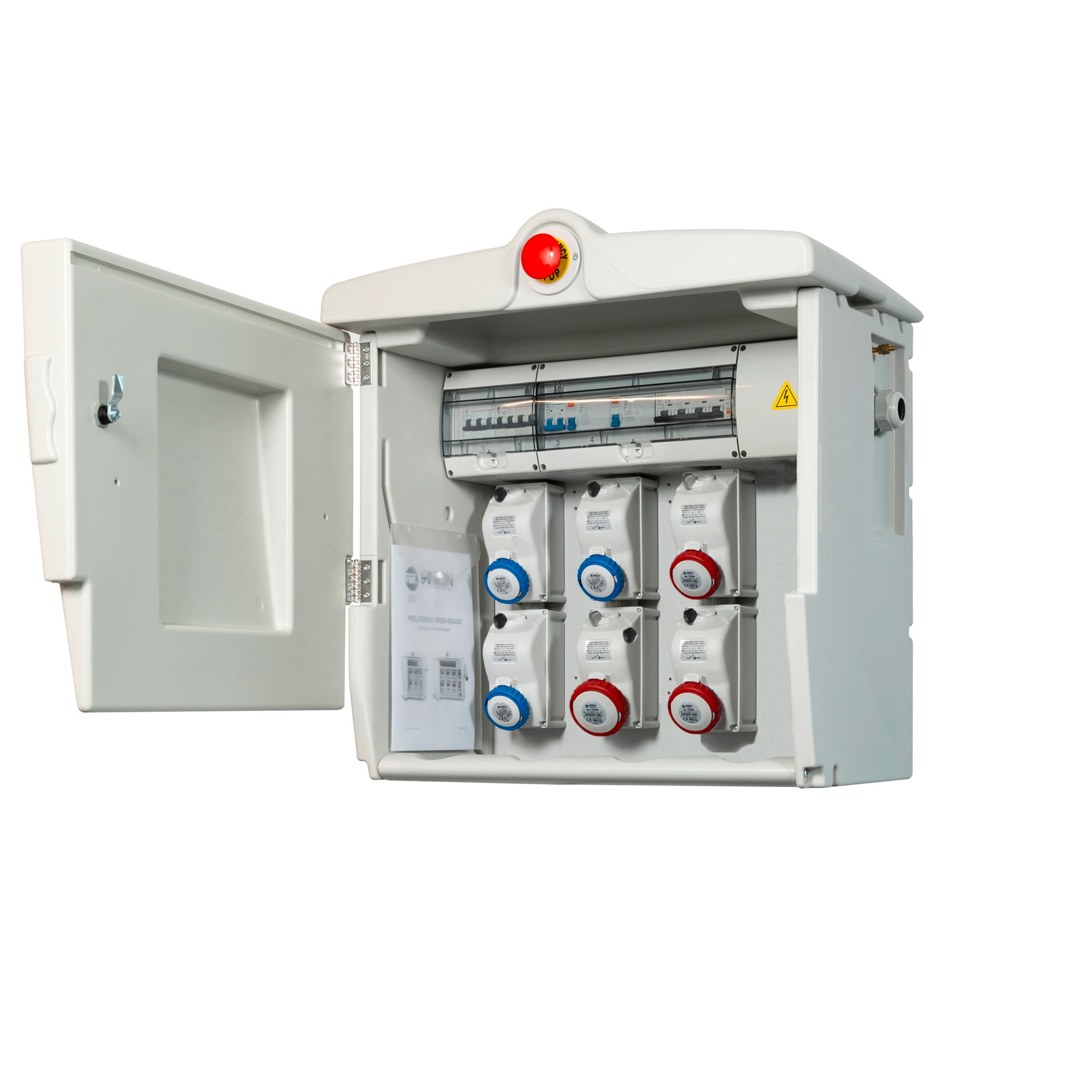 FANTON - Quadro MAXI ASC 6 prese, 5 protezioni, con morsettiera, emergenza, 35kW