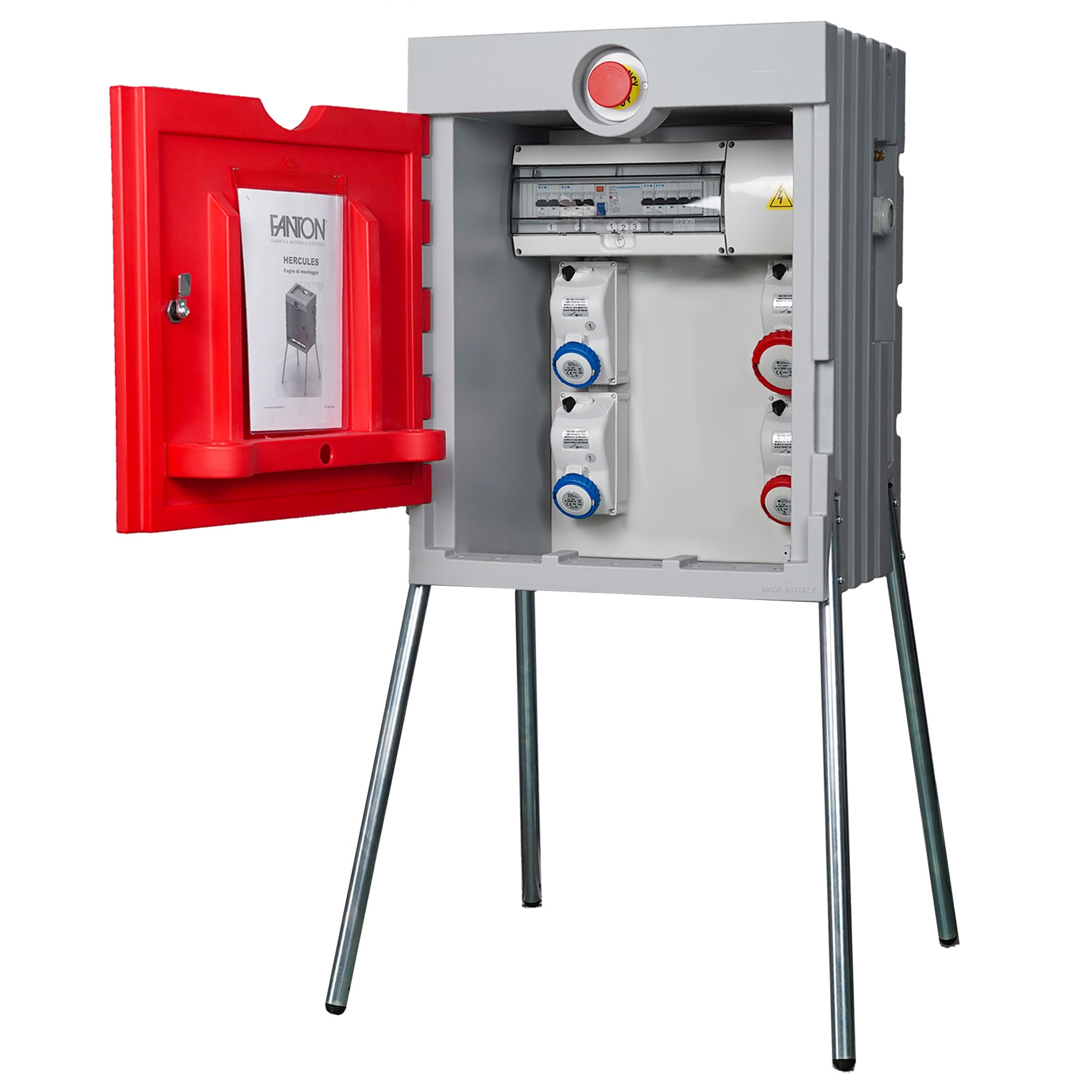 FANTON - Quadro HERCULES ASC 6 prese, 4 protezioni, con morsettiera, emergenza, 18kW