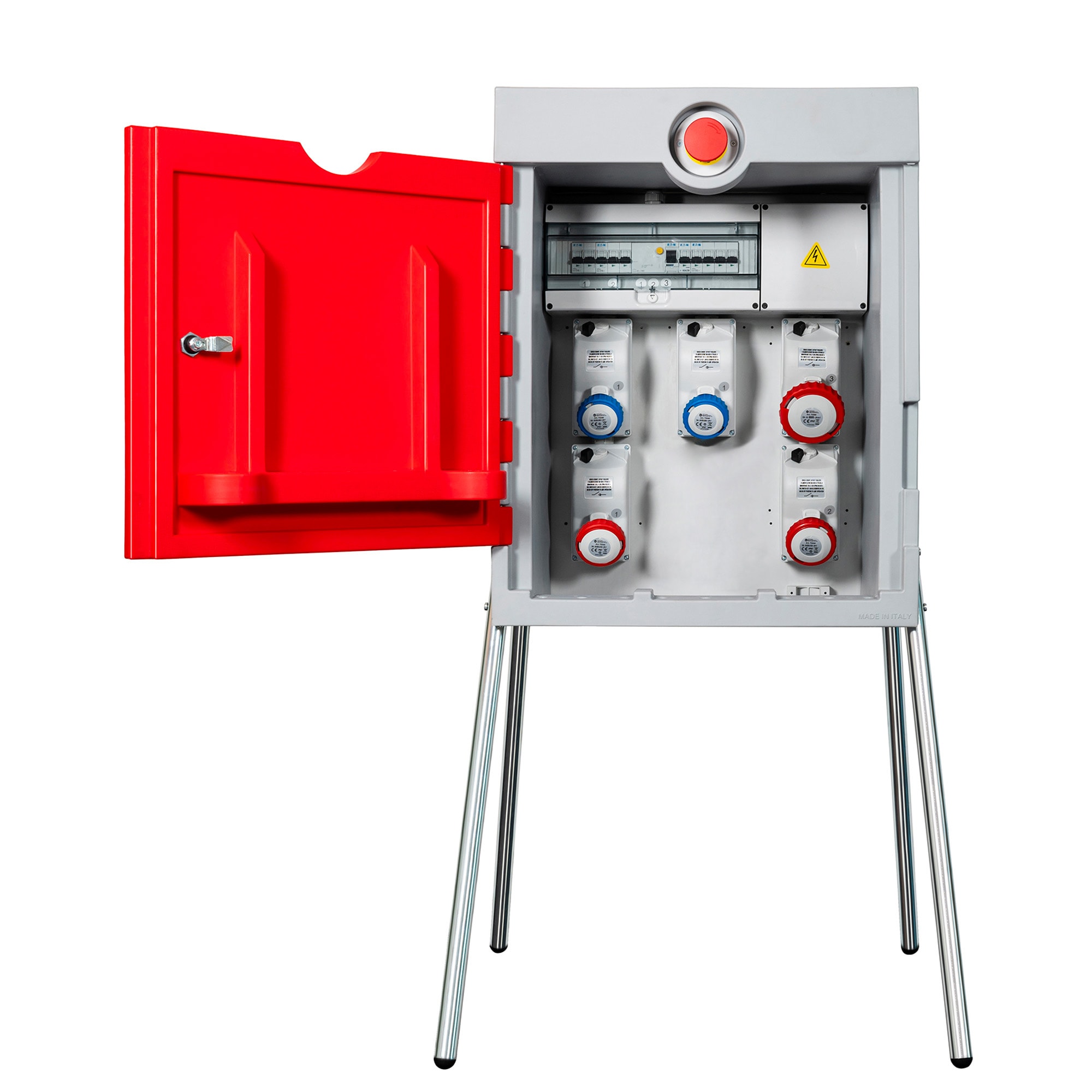 FANTON - Quadro HERCULES ASC 5 prese, 2 protezioni, con spina 63A da parete, emergenza, 35kW