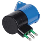 FANTON - Adattatore da S17 a 1 presa CEE 230V, colore nero