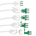 FANTON - Spina S11 2P+T 10A smontabile BICÒ, colore bianco