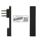 FANTON - Spina S11 2P+T 10A smontabile CLOCK, colore nero