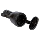 FANTON - Presa PDE 2P+T 16A HI-PRO IP44 con coperchio in gomma, colore nero