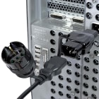 FANTON - Adattatore PC da spina C14 a 1 presa C13+1P40, colore nero