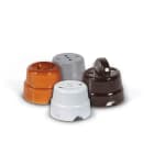 FANTON - Int./dev. da parete in ceramica 10AX 250V, colore marrone