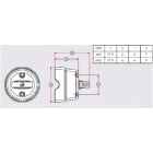 FANTON - Pulsante rotativo da parete in ceramica 10AX 250V ceramica, colore bianco