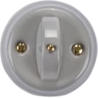 FANTON - Pulsante rotativo da parete in ceramica 10AX 250V ceramica, colore grigio