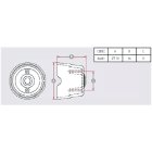 FANTON - Pulsante ottone per campanello da parete in ceramica 2A 48V, colore marrone