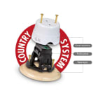 FANTON - Presa da parete in ceramica P17/11, colore bianco