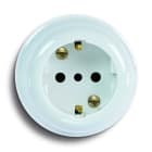 FANTON - Presa da parete in ceramica P30, colore bianco