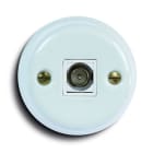 FANTON - Presa da parete in ceramica TV maschio Ø9,5mm, colore bianco