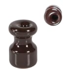 FANTON - Isolatore in ceramica Ø16mm alt.25mm, colore marrone