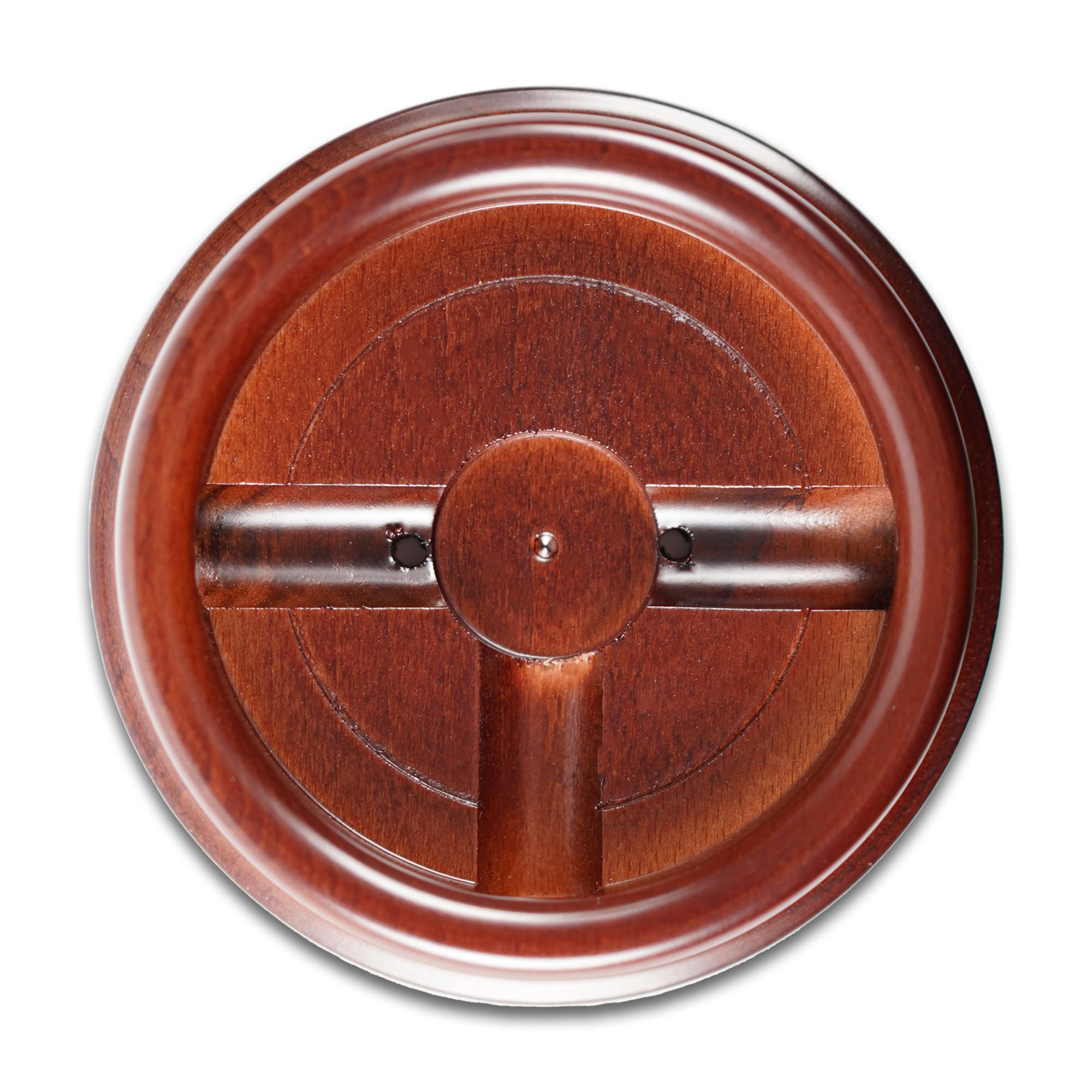 FANTON - Base in legno tonda Ø140mm 3fori+tappi noce