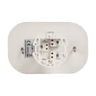 FANTON - Placca da parete in ceramica ovale 125x81mm 1 int./dev. per scat.503, colore marrone