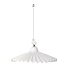 FANTON - Lampadario con piatto smerlato, colore bianco