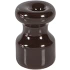 FANTON - Kit 6 isolatori in ceramica Ø16mm alt.25mm, colore marrone
