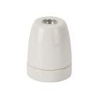 FANTON - Portalampada ceramica E27 con ghiera, colore bianco