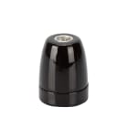 FANTON - Portalampada ceramica E27 con ghiera, colore nero