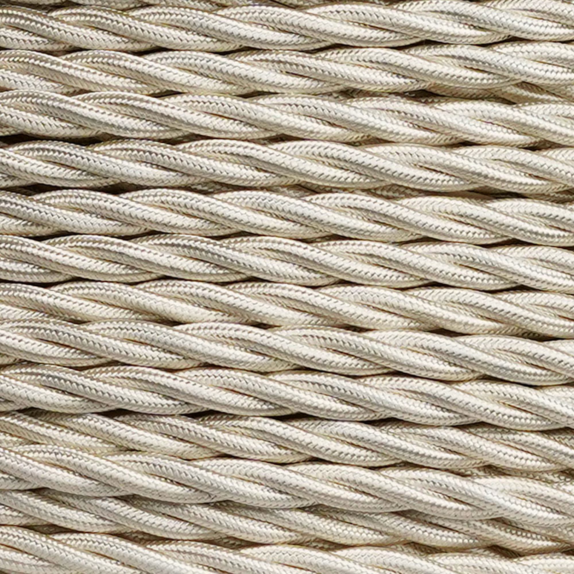 FANTON - Cavo treccia seta 3G1,5 FRRTX in matassa 100 m., colore avorio