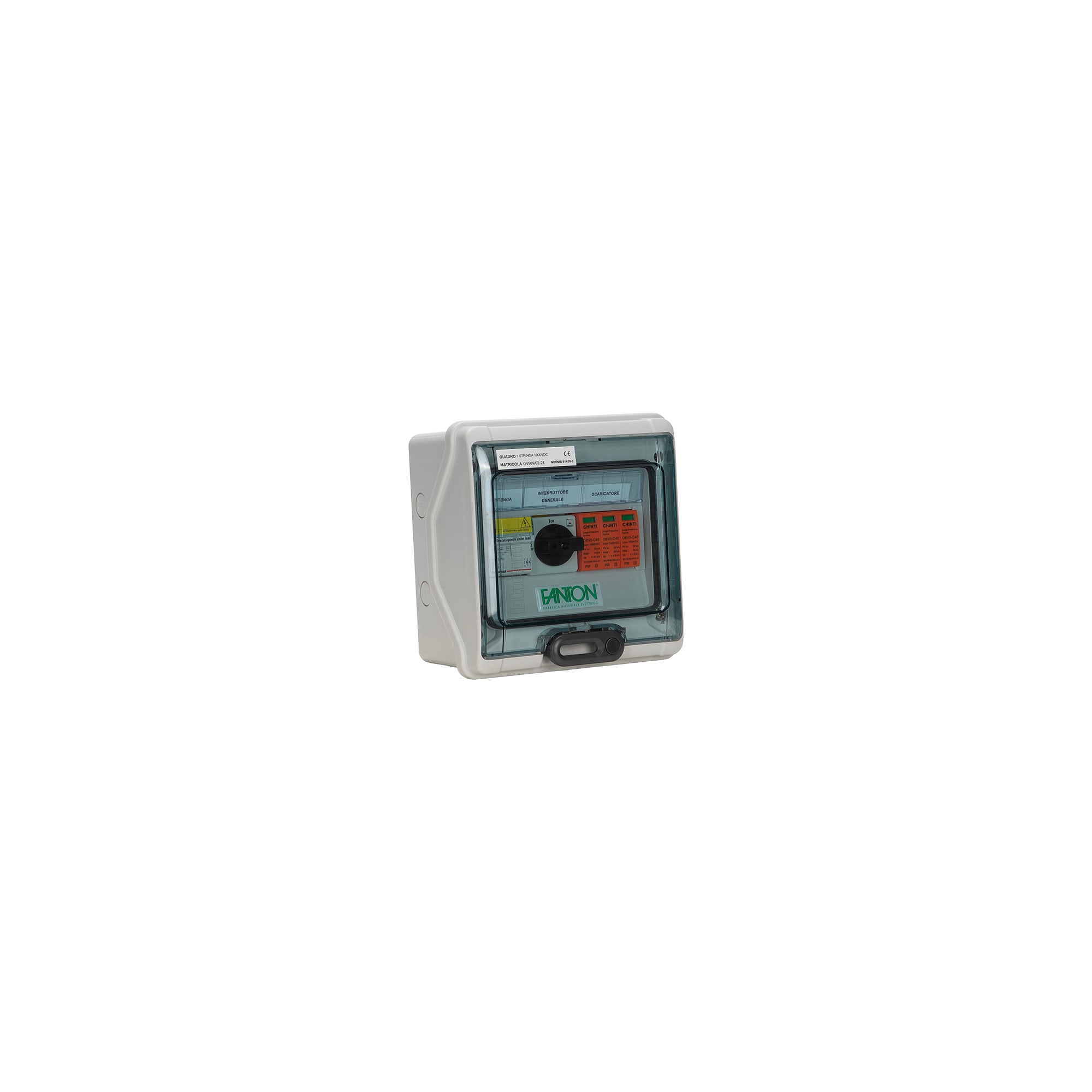 FANTON - Quadro FV 1 stringa 1000Vdc 16A, I/U con pressacavi