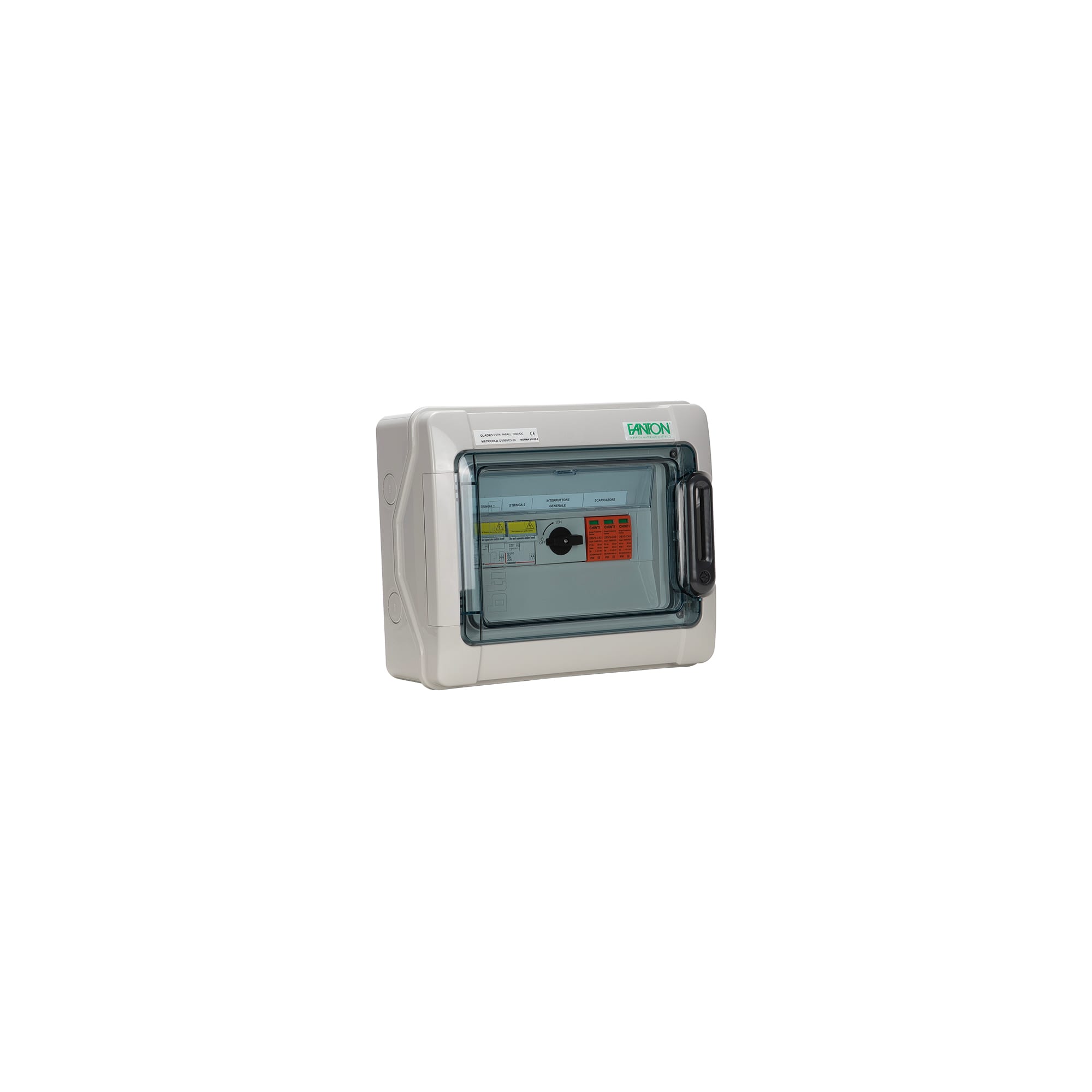 FANTON - Quadro FV 2 stringhe parallele 1100Vdc 30A, I/U con pressacavi