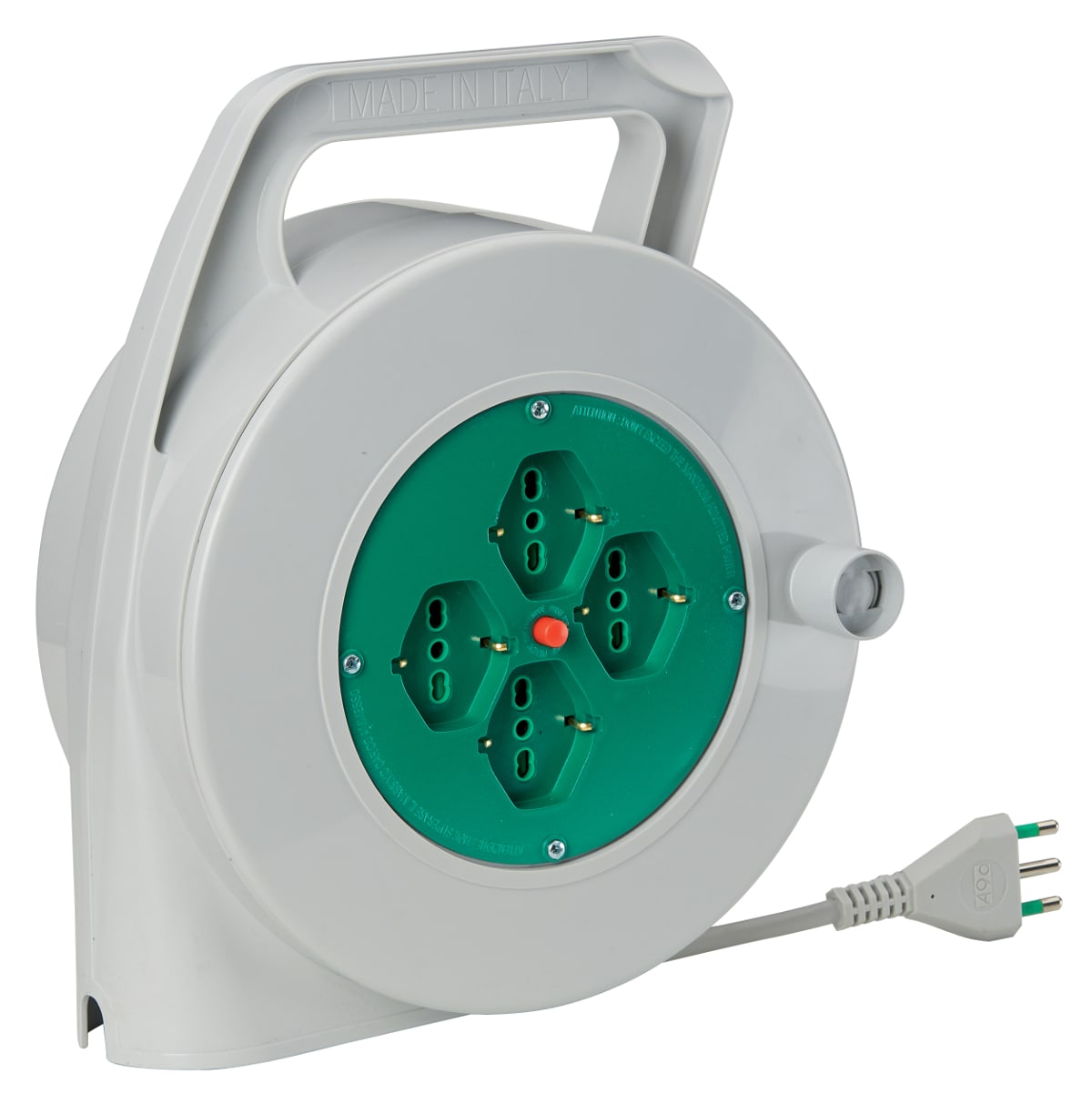 FANTON - Avvolgicavo PUMA 20m 3G1,5 spina S17, 4 prese P40, con disgiuntore
