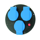 FANTON - Disco 145/205, 3 prese CEE 2P+T 16A 230V, con disgiuntore, IP44, colore nero