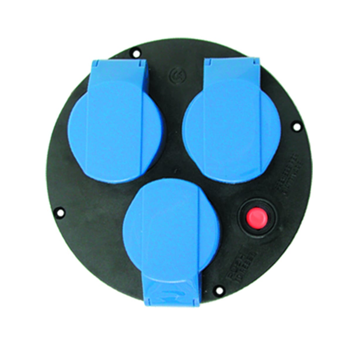 FANTON - Disco 145/205, 3 prese CEE 2P+T 16A 230V, con disgiuntore, IP44, colore nero 01911