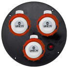 FANTON - Disco 205, 3 prese CEE 400V, con disgiuntore, IP55, colore nero