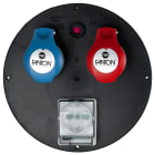 FANTON - Disco 205, 2 prese CEE mix + 1 P40, con disgiuntore, IP44, colore nero
