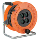 FANTON - Avvolgicavo GOLIA 25m 3G1,5 spina S17, 4 prese P40, con disgiuntore