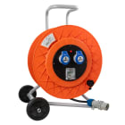 FANTON - Avvolgicavo GOLIA 50m 3G2,5 H07RN-F spina CEE 2P+T 16A 230V, 2 prese CEE 2P+T 16A 230V + 1 P40, con disgiuntore, IP44, colore arancione