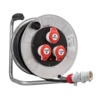 FANTON - Avvolgicavo GOLIA METAL 30m 4G2,5 H07RN-F spina CEE 400V, 3 prese CEE, con disgiuntore, IP44, zincato