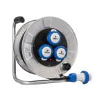 FANTON - Avvolgicavo GOLIA METAL 30m 3G2,5 H07RN-F spina CEE 2P+T 16A 230V, 3 prese CEE 2P+T 16A 230V, con disgiuntore, IP55, zincato