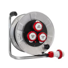 FANTON - Avvolgicavo GOLIA METAL 30m 4G2,5 H07RN-F spina CEE 400V, 3 prese CEE, con disgiuntore, IP55, zincato 14360