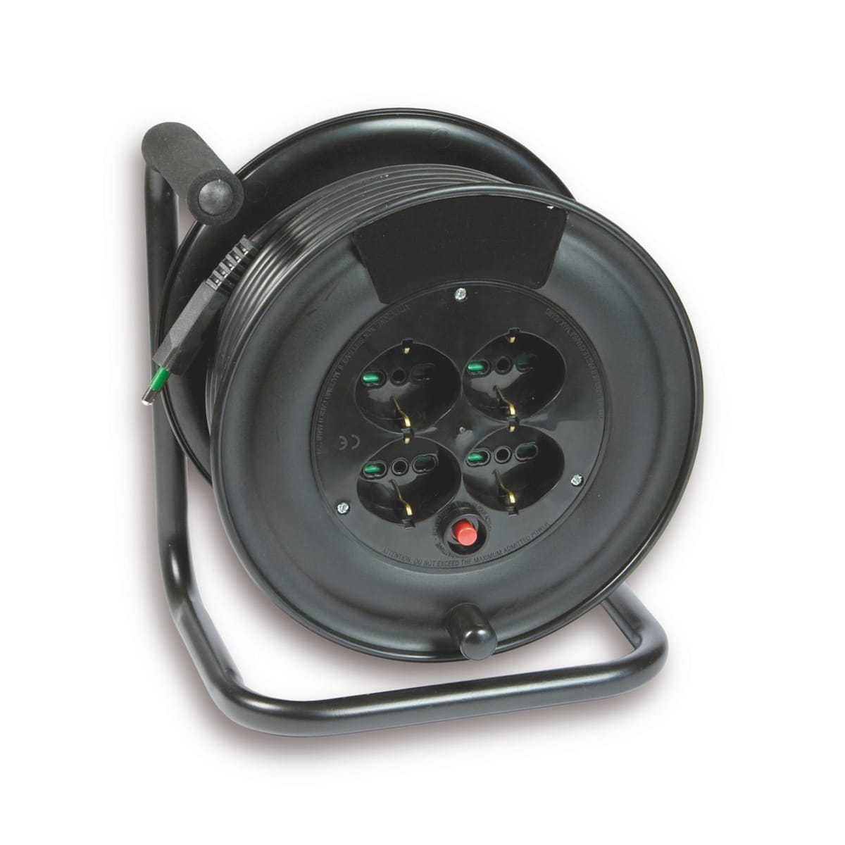 FANTON - Avvolgicavo ONDA 50m 3G1,5 spina S17, 4 prese P40, con disgiuntore