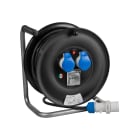 FANTON - Avvolgicavo ONDA 20m 3G2,5 H07RN-F spina CEE 2P+T 16A 230V, 2 prese CEE 2P+T 16A 230V + 1 P40, con disgiuntore, IP44
