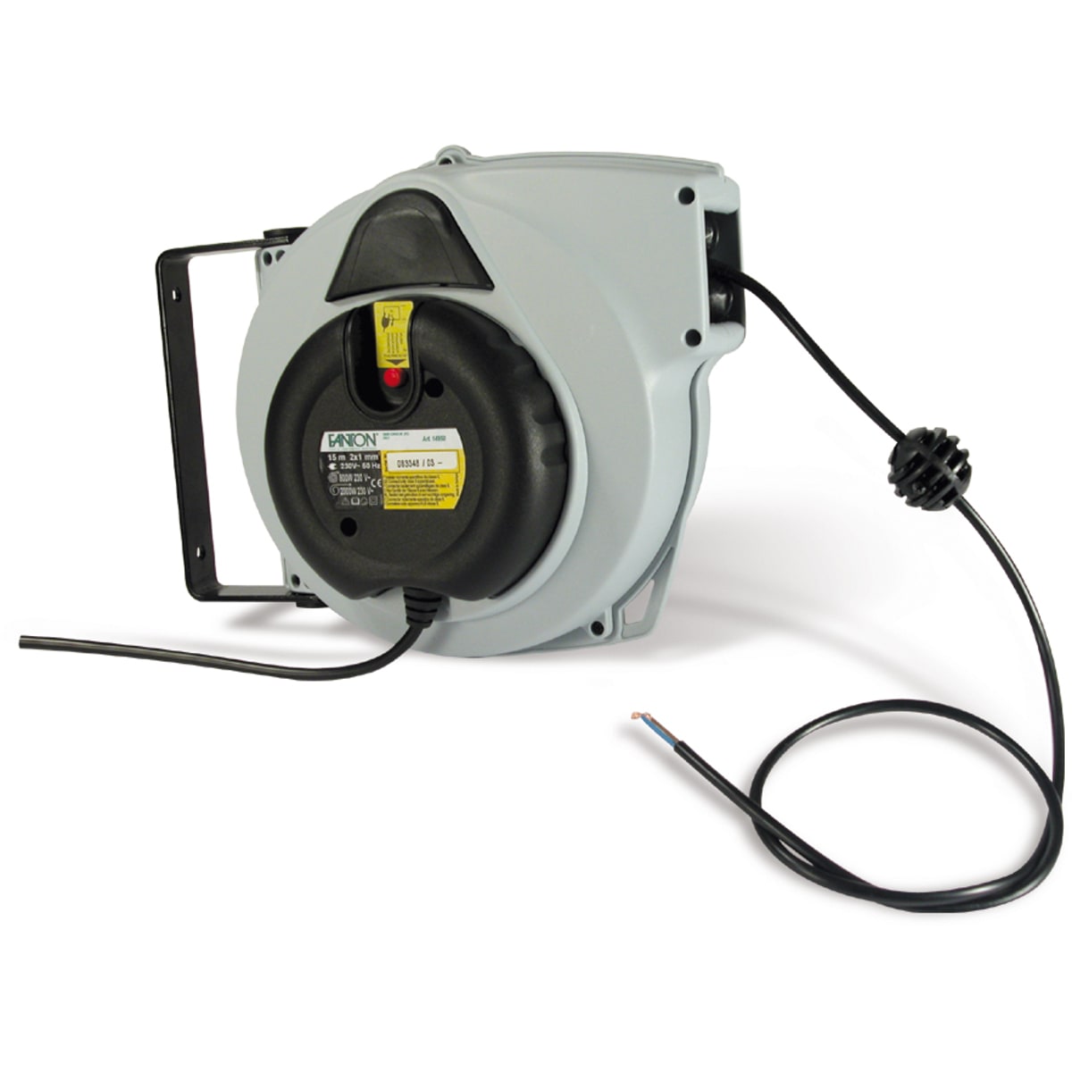 FANTON - Avvolgicavo autorientrante 15m 2x1 senza spina, con disgiuntore