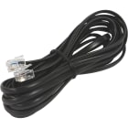 FANTON - Prolunga lineare 3m telefonico 4 conduttori con plug RJ11, colore nero