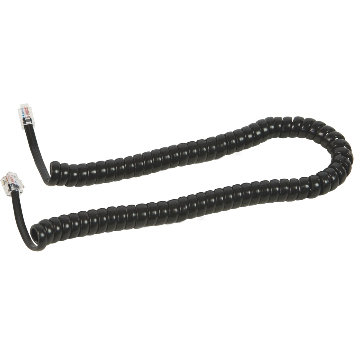 FANTON - Prolunga estensibile 2,4m telefonico 4 conduttori con plug RJ10, colore nero 21321