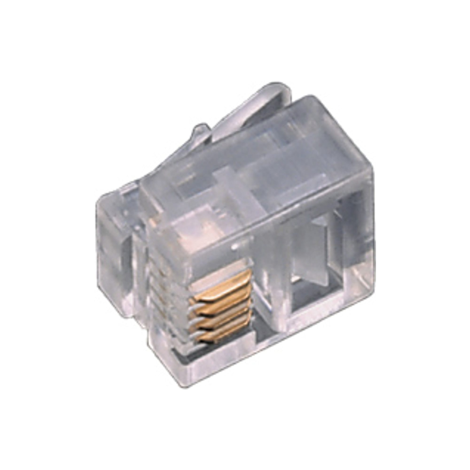 FANTON - Spina RJ10 con contatti dorati, trasparente 22280