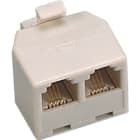 FANTON - Spina/presa 2 linee in 1 plug RJ11, colore avorio