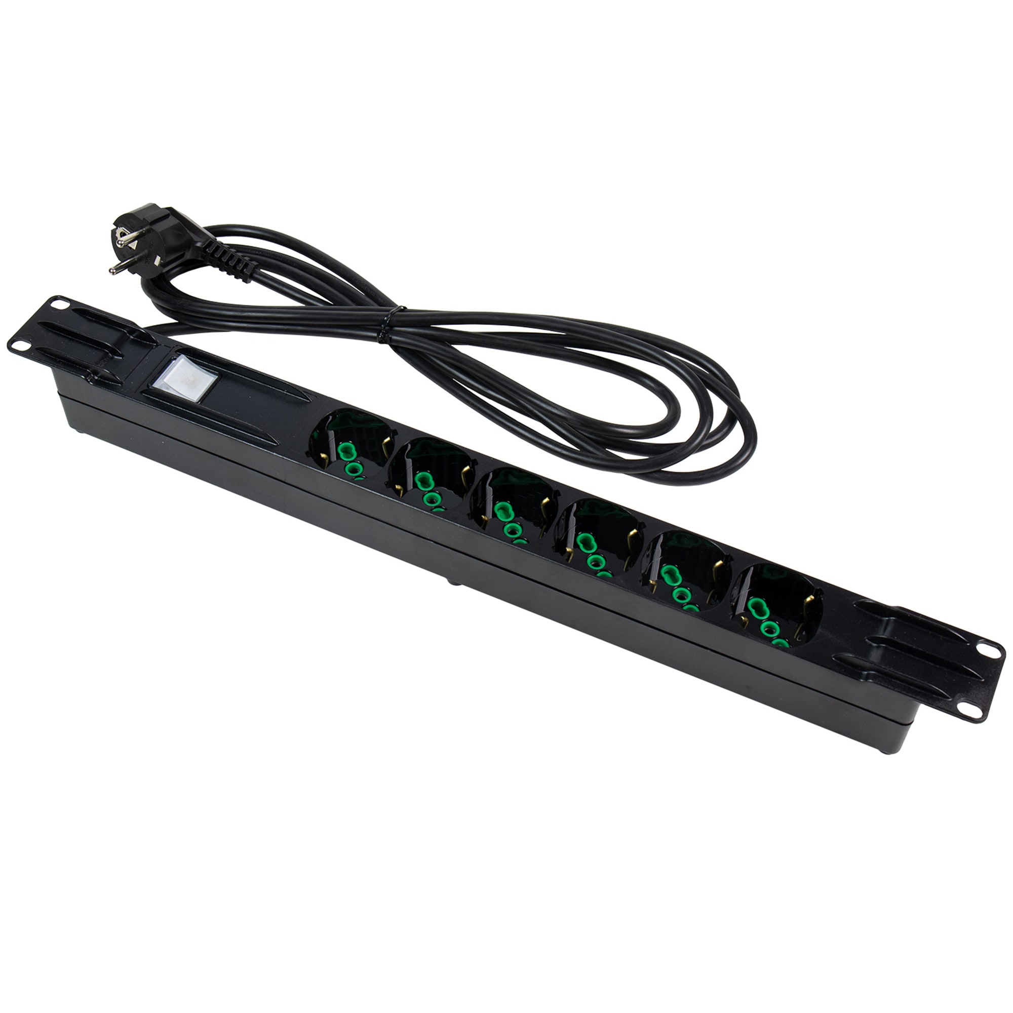 FANTON - Barra 3m 3G1 spina S31, 6 prese P40, con interruttore, colore nero