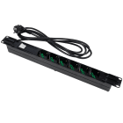 FANTON - Barra 3m 3G1 spina S31, 6 prese P40, con interruttore, colore nero