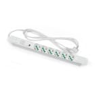 FANTON - Barra 3m 3G1 spina S31, 6 prese P40 con protezione da sovratensioni, colore grigio