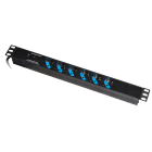 FANTON - Barra 1,8m 3G1,5 spina S17, 12 prese USB-A, con interruttore, colore nero