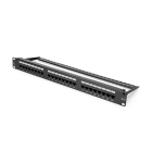 FANTON - Pannello cat.5e UTP 1U 24 porte completo, colore nero